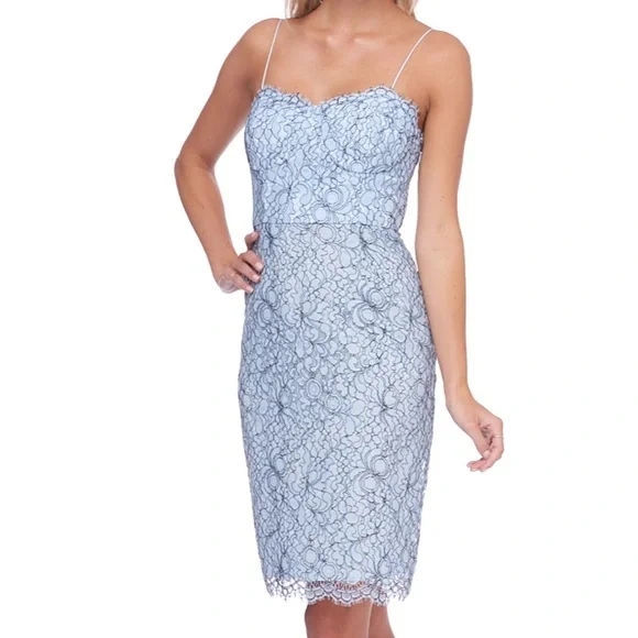 Abs Collection Light Blue Lace Dress | Color: Black/Blue | Size: 6 | Klawless55's Closet